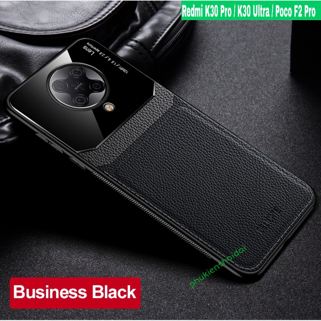 Ốp lưng Redmi K30 Pro / K30 Ultra / F2 Pro dùng chung mặt lưng da kính thời trang cao cấp
