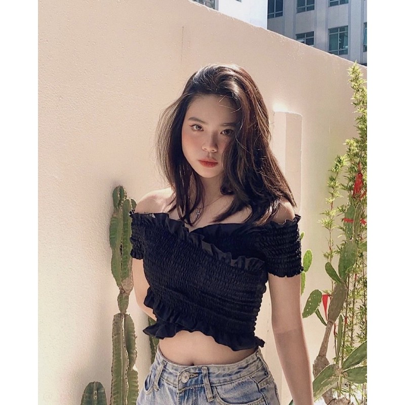 Áo Nhún Đắp Chéo Tiểu Thư A11