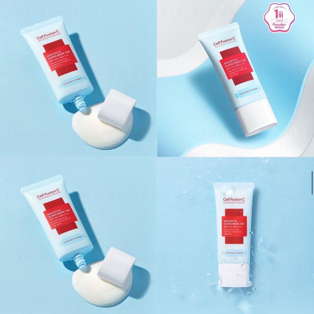 Kem chống nắng dưỡng ẩm , làm dịu da CELL FUSION C AQUATICA SUNSCREEN 100 SPF 50+ / PA ++++