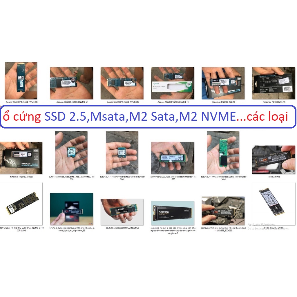 Ổ cứng ssd sata 2.5 msata m2 m.2 NVME PCIE 120 128 180 240 250 256 480 500 512 all
