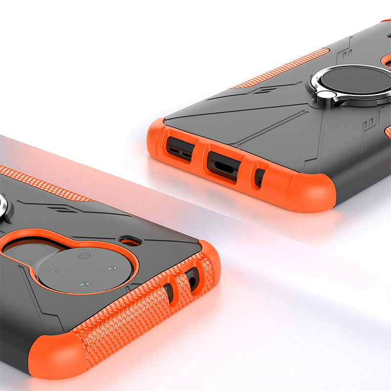 Nokia 3.4 / Nokia 5.4 Sang Trọng Hybrid Armor Chống Sốc Ốp Lưng Điện Thoại Ô Tô Từ Tính Giá Đỡ Nhẫn Đứng