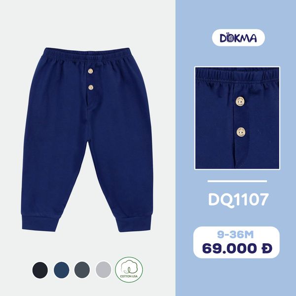 9-36M Quần dài bo gấu bé trai Dokma DQ1107