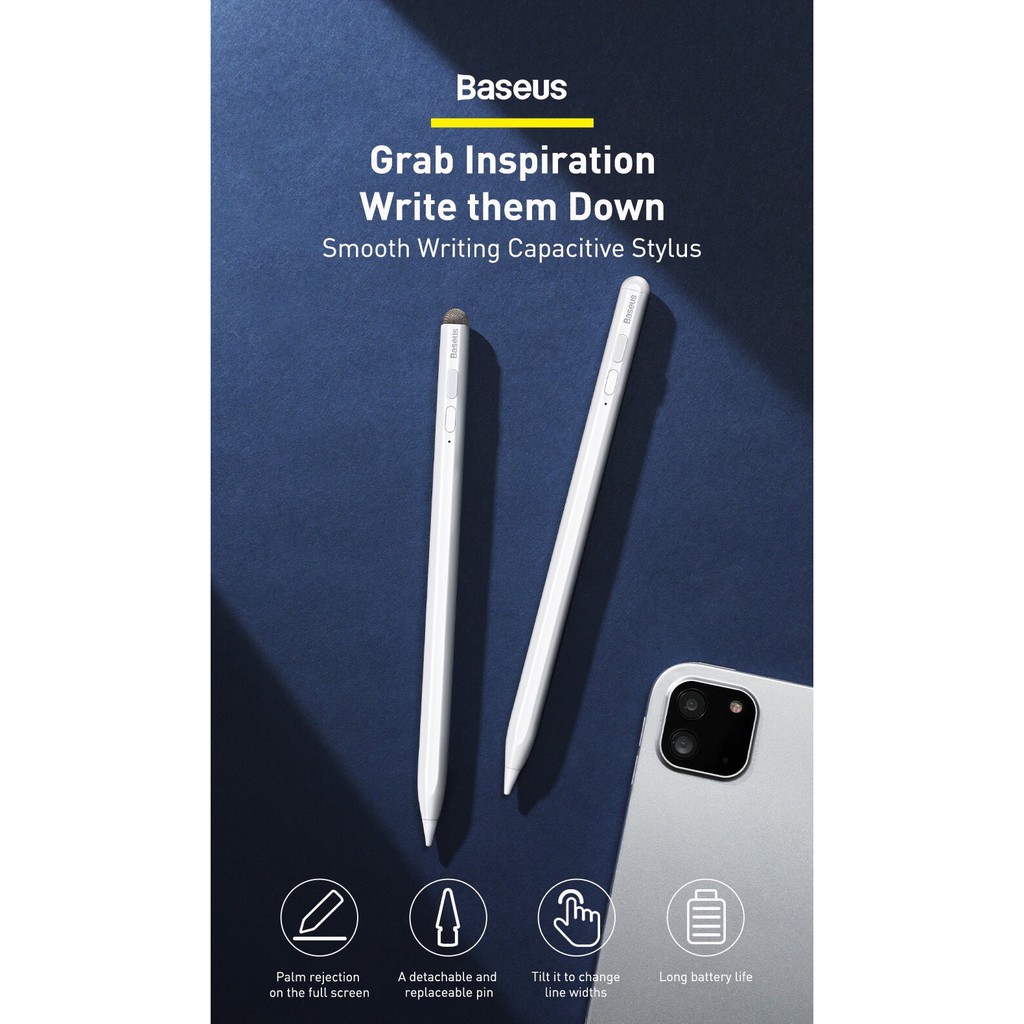 Bút cảm ứng Baseus Smooth Writing Capacitive Stylus dùng cho iPad Pro/ Smartphone/ Tablet Android