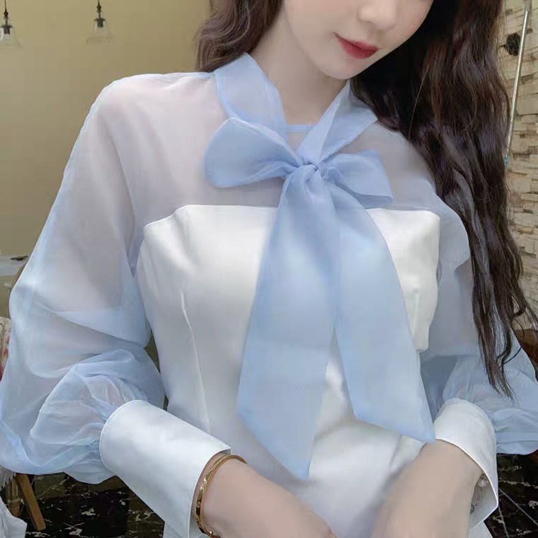 Đầm Voan Tay Phồng Phối Nơ Xinh Xắn Dành Cho Nữ | BigBuy360 - bigbuy360.vn