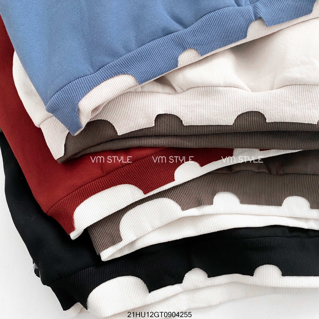 Áo nỉ Hoodie viền tay in hình chú vịt vạt áo cách điệu thời trang nữ Hàn Quốc FMstyle Saigon 21HU12GT0904 | BigBuy360 - bigbuy360.vn