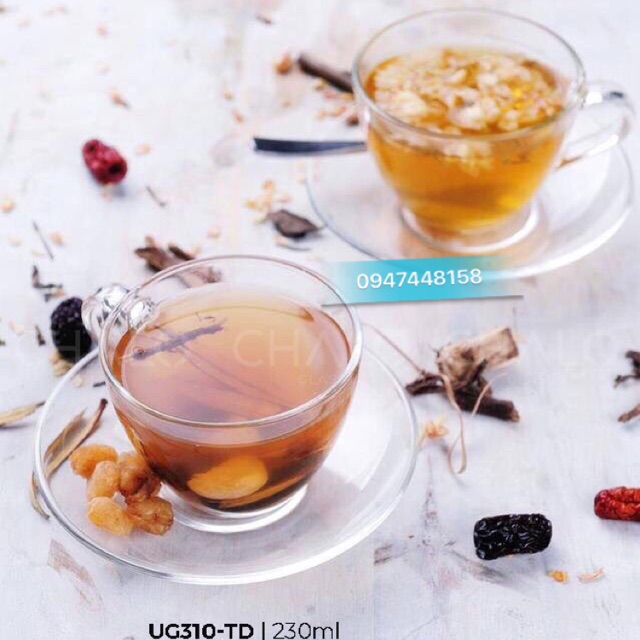 Bộ đĩa + tách cafe ug310 ( bộ 6c )