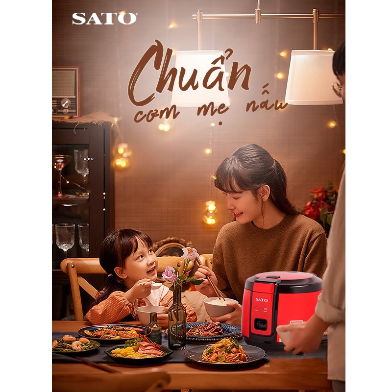Nồi Cơm, Nồi cơm điện SATO 18F051 1.8L bảo hành 12 tháng