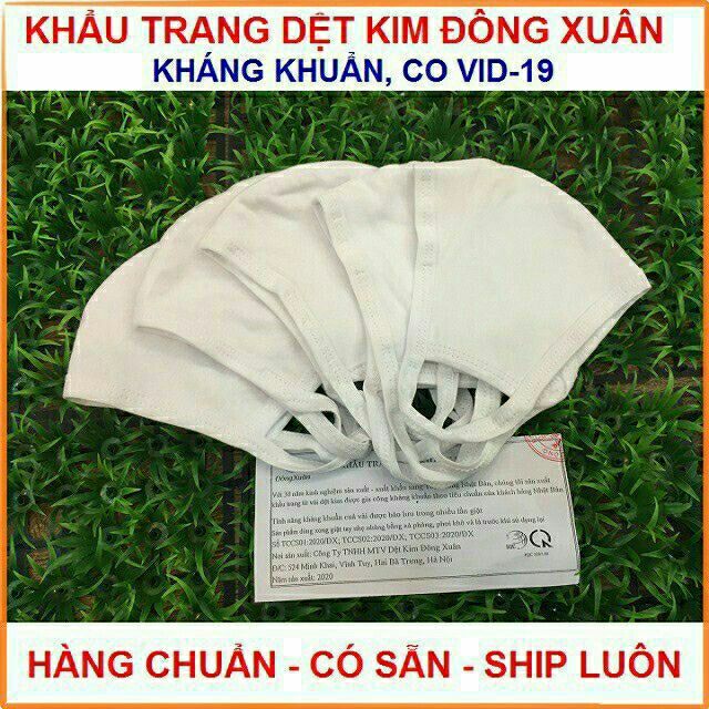 Khẩu trang đông xuân 2 lớp (có 2 màu trắng hoặc đen)