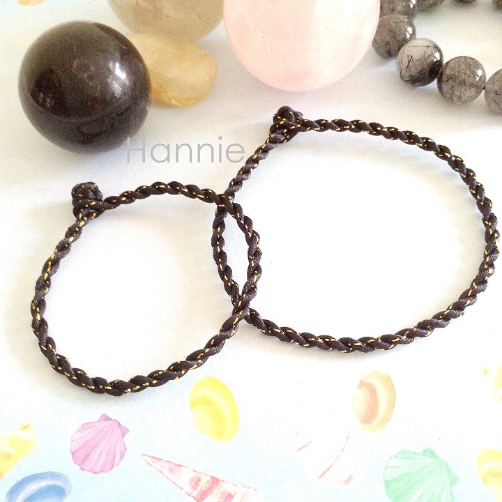 (Đỏ/Đen) Vòng chân chỉ đỏ chỉ đen sợi kim tuyến may mắn - Lắc chân nam nữ phong thủy | BigBuy360 - bigbuy360.vn