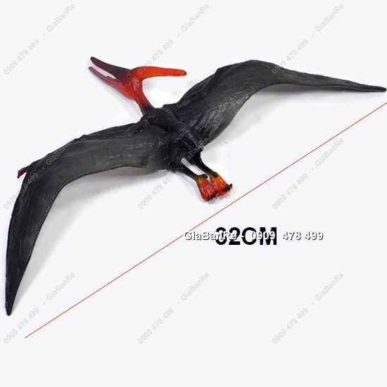 Mô Hình Khủng Long Thằn Lằn Bay Pteranodon - Thân Đen - Sải cánh 23-32cm - 77481