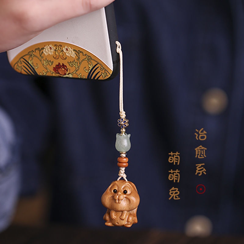 Mặt Dây Chuyền Nhỏ Dễ Thương Hình Thỏ Gỗ Đàn Hương Đỏ/ Gỗ Đàn Hương/ Hoa Anh/ Thỏ Nhỏ Dễ Thương Làm Móc Khóa Túi Xách