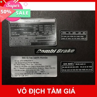 Hcm- ddxm-v7 - bộ tem thông số honda cho xe air blade 2012