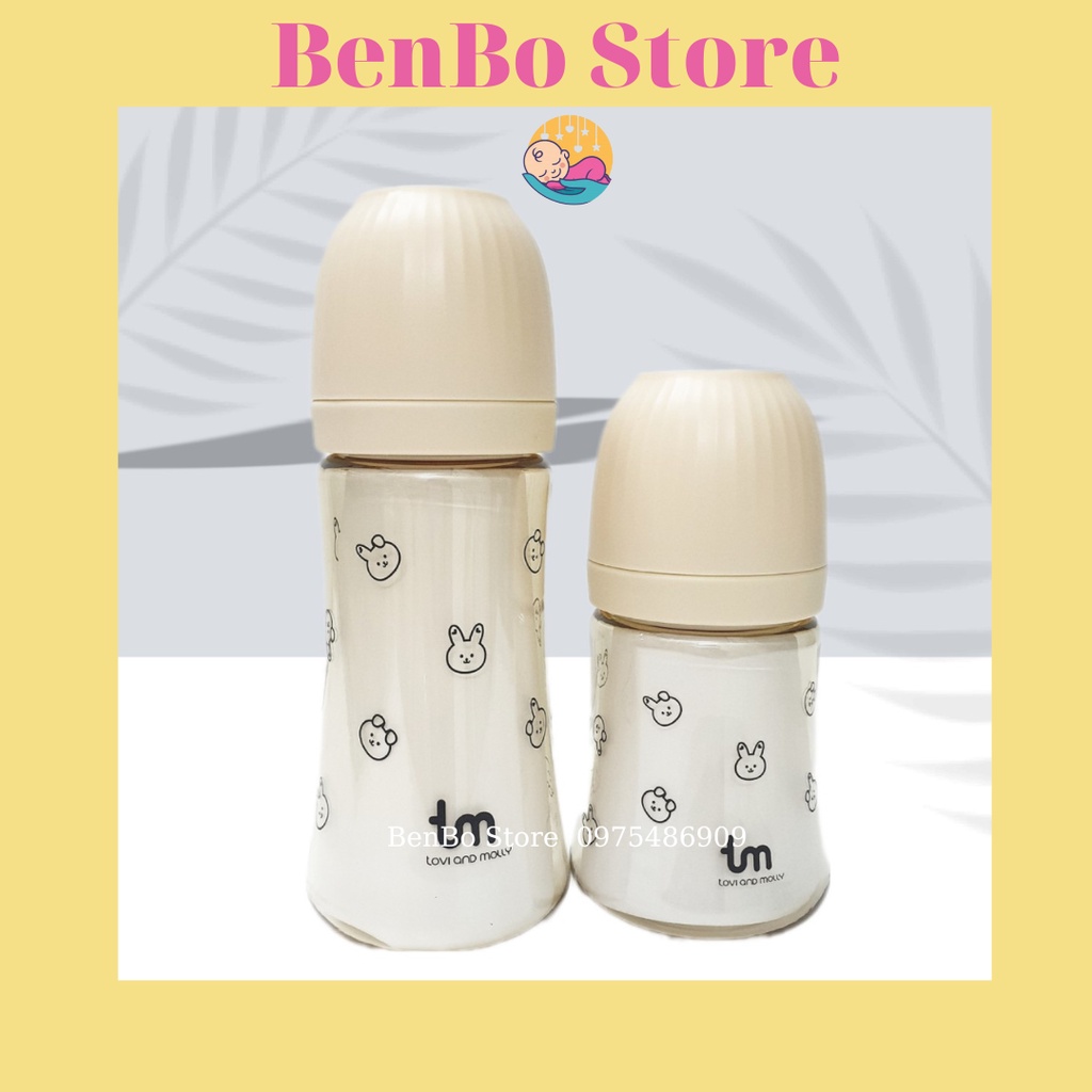 Bình sữa Sóc/ Thỏ Dottodot x Tovy & Molly Hàn Quốc mẫu hổ cho bé 180ml 280ml