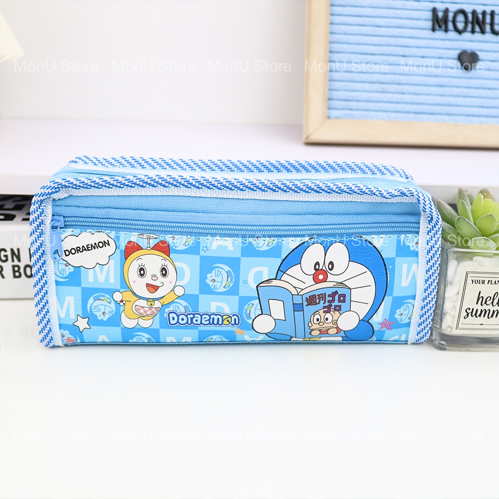 Hộp bút bóp viết DORAEMON DOREMON 2 ngăn dễ thương cute MON0315 TooYoo
