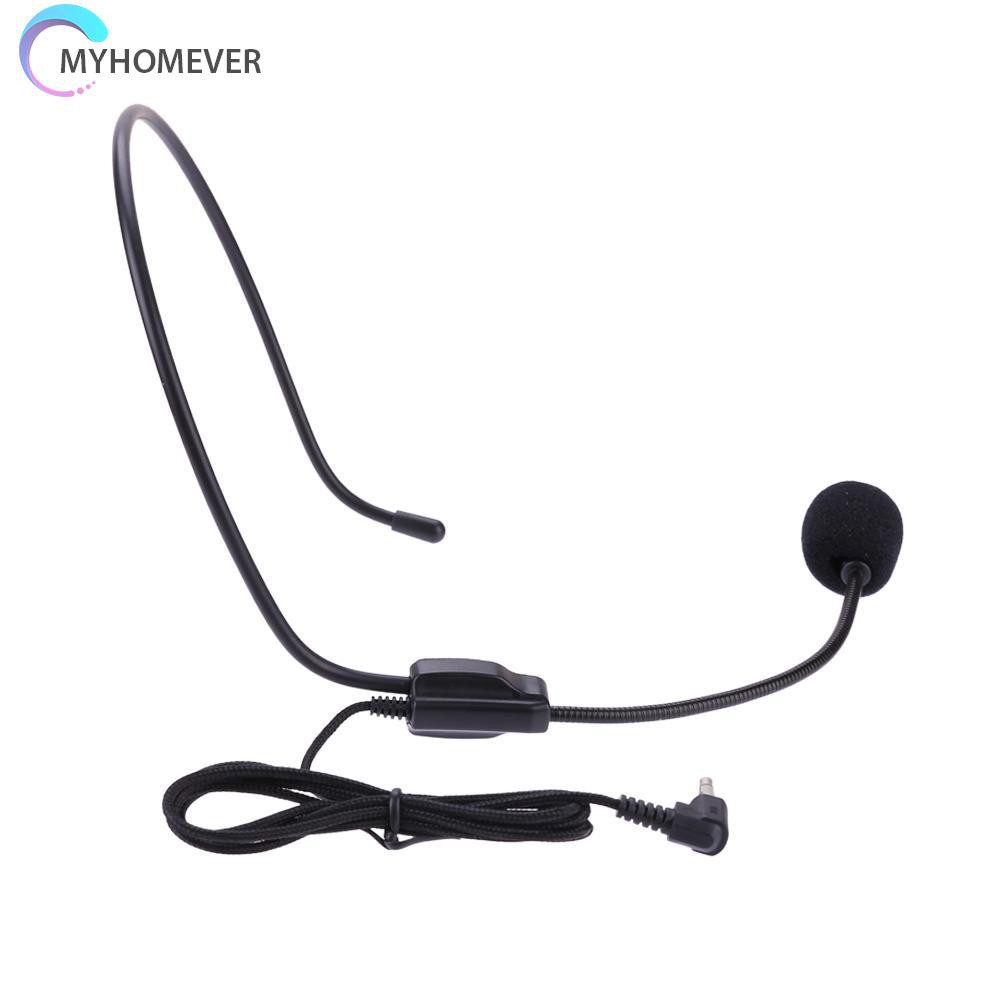 myhomever Portable Lightweight Wired 3.5mm Plug Guide Lecture Speech Headset with Mic