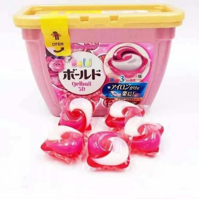 Hộp 18 viên nước giặt xả Gel Ball hương hoa sản xuất tại Nhật Bản