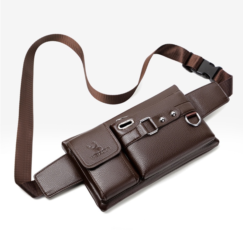 Túi Da PU Đeo Chéo Đa Năng Thời Trang Cho Nam