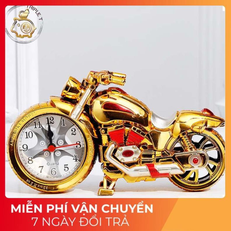 ⚡_Đồng Hồ Để Bàn Kiểu Cổ Điển Hình Xe Moto Phân Khối Lớn (nội địa trung quốc)