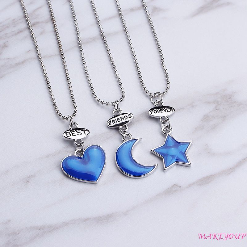 Set 3 Vòng cổ mặt trăng sao thời trang cho bạn thân MK