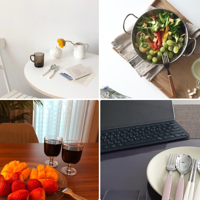 ♡K-kitchen♡  bộ muỗng nĩa trẻ em 10 màu camome