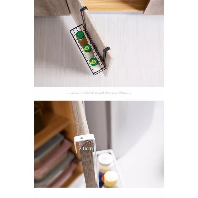 Kệ treo gia vị, để đồ cài cửa thông minh 0552