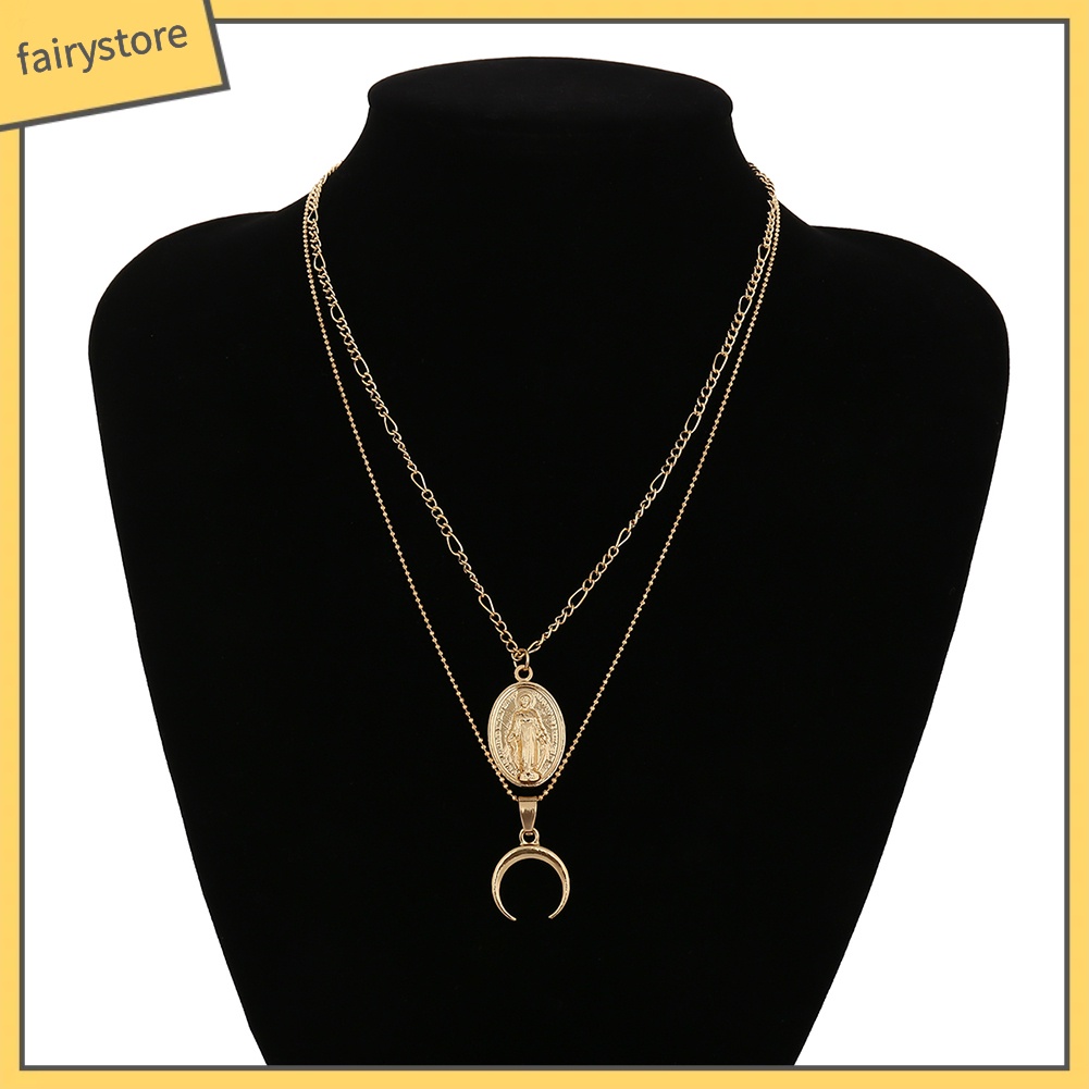 Dây chuyền nữ hai tầng chất liệu hợp kim