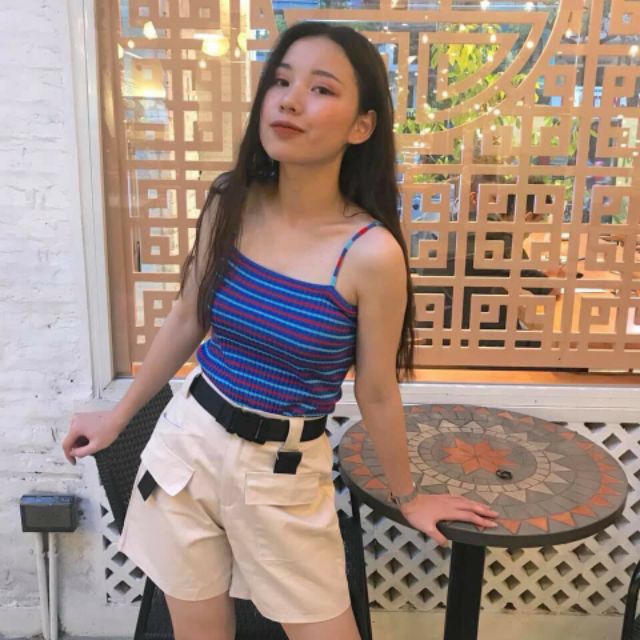 Áo 2 dây mongtogi kẻ hot hit [ ẢNH THẬT ] | BigBuy360 - bigbuy360.vn