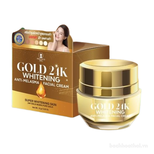 Gold 24K whitening Anti-Melasma Facial Cream Kem dưỡng trắŉg da ngừa ņám