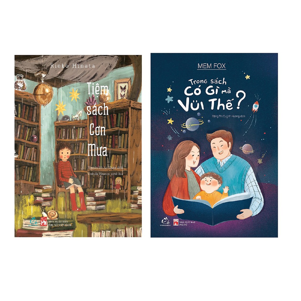 Sách - Combo Tiệm Sách Cơn Mưa + Trong Sách Có Gì Mà Vui Thế + Tặng Bookmark