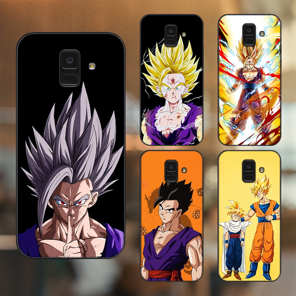 Ốp lưng Samsung A5 2018, A6 2018, A8 2018, J6 2018, A8 Plus viền đen in hình Gohan Dragon Ball