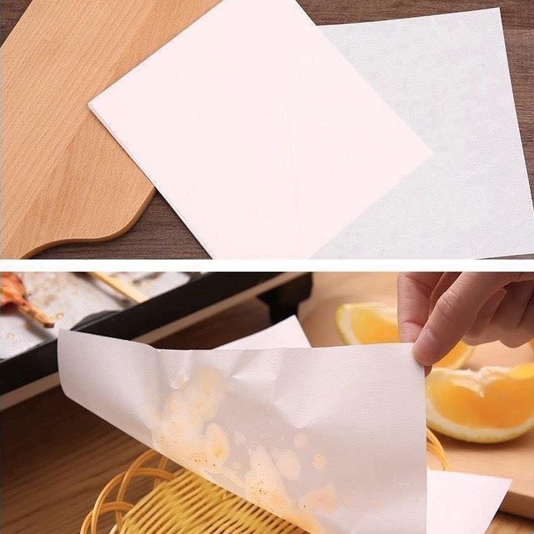 Giấy Thấm Dầu Chiên Mẫu Mới Hình Chữ Nhật 20X22 Cm Loại 40 Tờ/ Tập