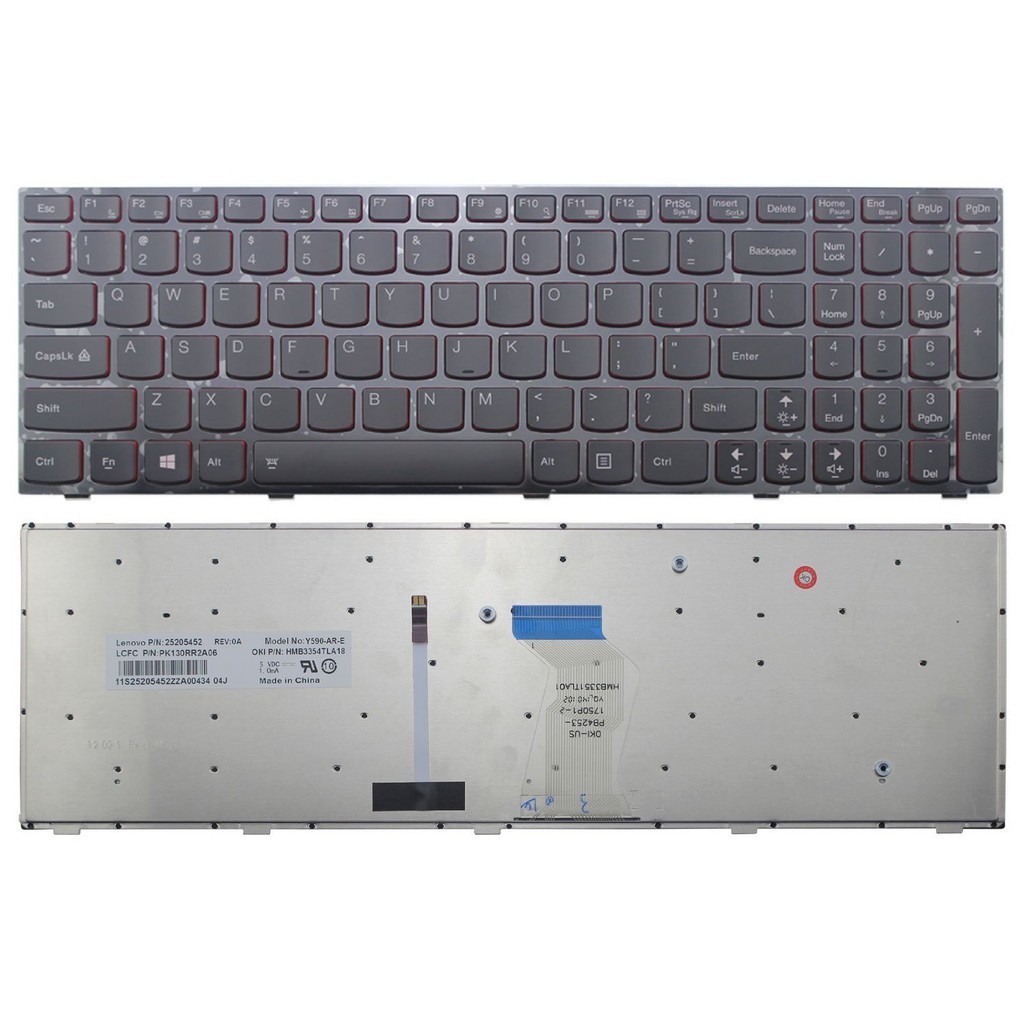 (KEYBOARD) BÀN PHÍM LAPTOP LENOVO IDEAPAD Y510P dùng cho IdeaPad Y500 Y500N Y510P Y590