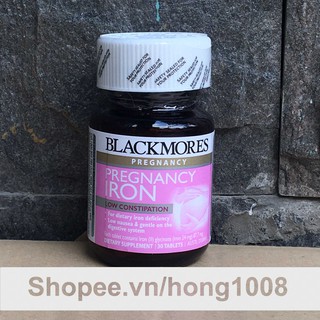Viên uống Blackmores Pregnancy Iron 30 viên Viên bổ sung Sắt Cho Bà Bầu Blackmores