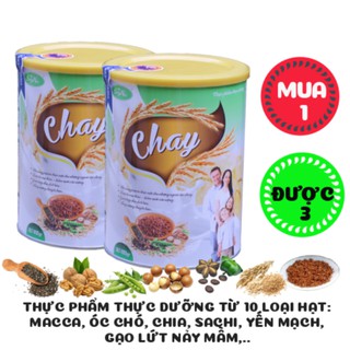 CHAY thực phẩm thực dưỡng từ 10 loại h,COMBO 2 HỘP,dùng cho người ăn chay ,giảm cân,tiểu dường, mỡ máu, tim mạch