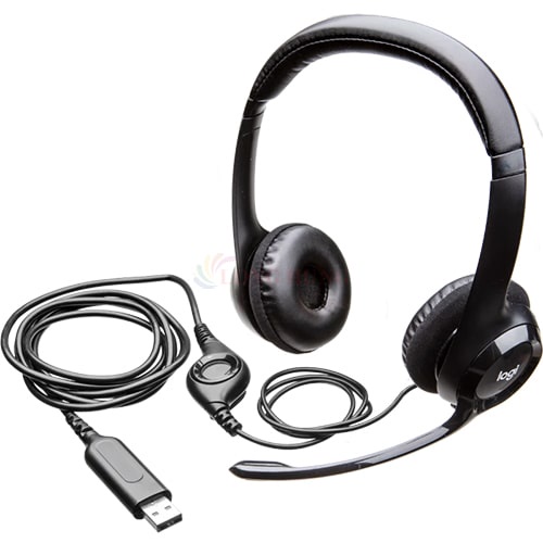 Tai nghe chụp tai có dây Logitech H390 - Hàng chính hãng - Kết nối dây lên đến 2.33 m, hỗ trợ âm thanh kỹ thuật số