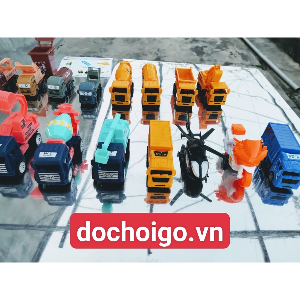 [XẢ KHO] Đồ chơi Set 4 ô tô công trường chạy cót cho bé đồ chơi cho bé thỏa sức sáng tạo dochogo.vn