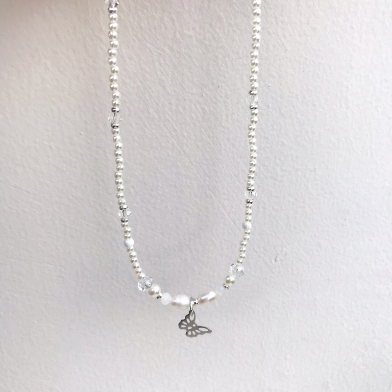 Dây Chuyền & Vòng Tay Pha Lê Butterfly Ko Đen Gỉ