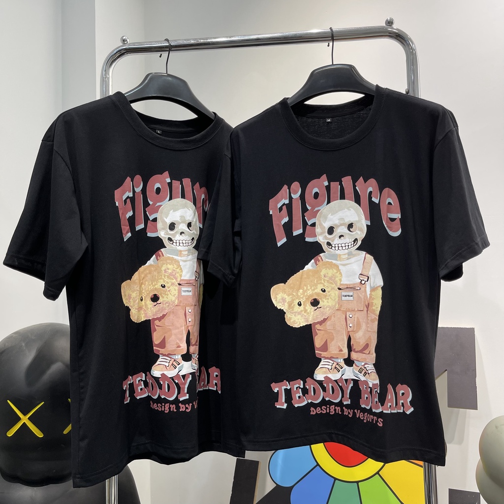 Áo thun teddy bear áo phông nam nữ tay ngắn oversize Kunshop