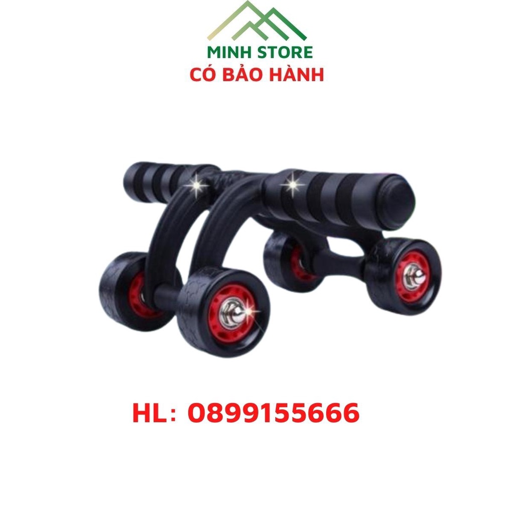 Con Lăn Tập Bụng 4 Bánh , Tập Cơ Bụng Hiệu Quả, Dụng Cụ Tập Gym Tại Nhà.