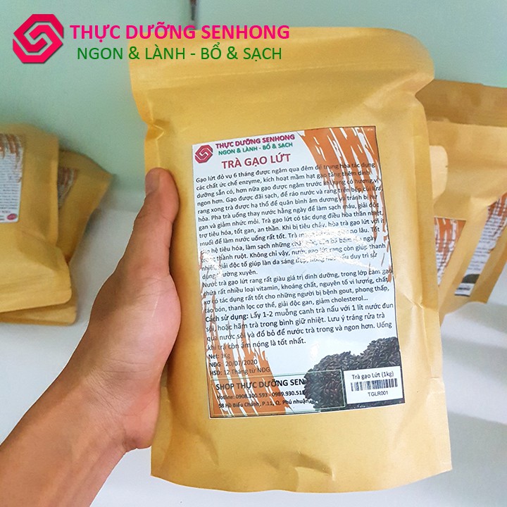 Trà Gạo lứt rang (1kg) Gạo lứt đỏ vụ 6 tháng rang củi theo phương pháp thực dưỡng Ohsawa