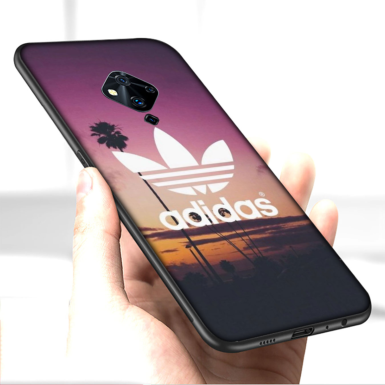 Ốp điện thoại silicon mềm in logo Adidas B5 cho Samsung Galaxy A9 A8 A7 A6 Plus J8 2018 + A21S A70 M20 A6+ A8+ 6Plus