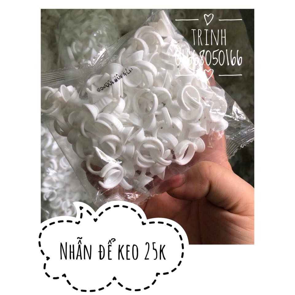 Nhẫn để keo - Nối Mi Nail Phun xăm