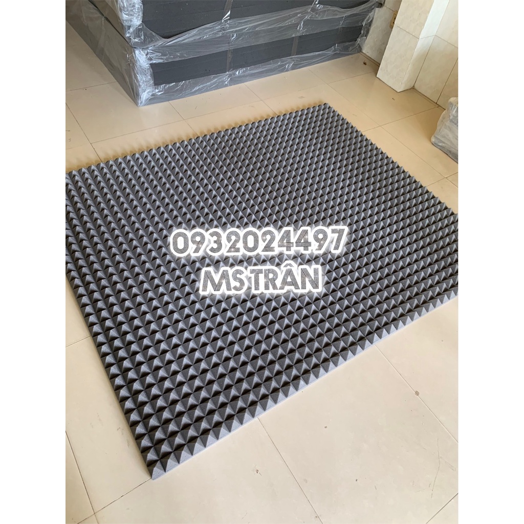 Tấm Mút Tiêu Âm Cách Âm Kim Tự Tháp  1m6 x 2m Dày 5CM Màu Xám Đen Giá Rẻ