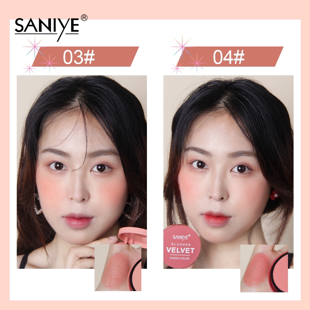 Hộp Phấn Má Hồng Saniye 4 Màu Kèm Cọ Trang Điểm Tiện Dụng E0145 | BigBuy360 - bigbuy360.vn