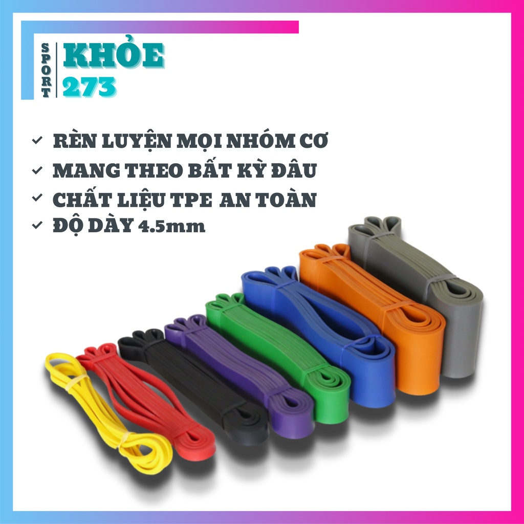 Dây kháng lực power band SHOP KHỎE 273 tập gym tại nhà