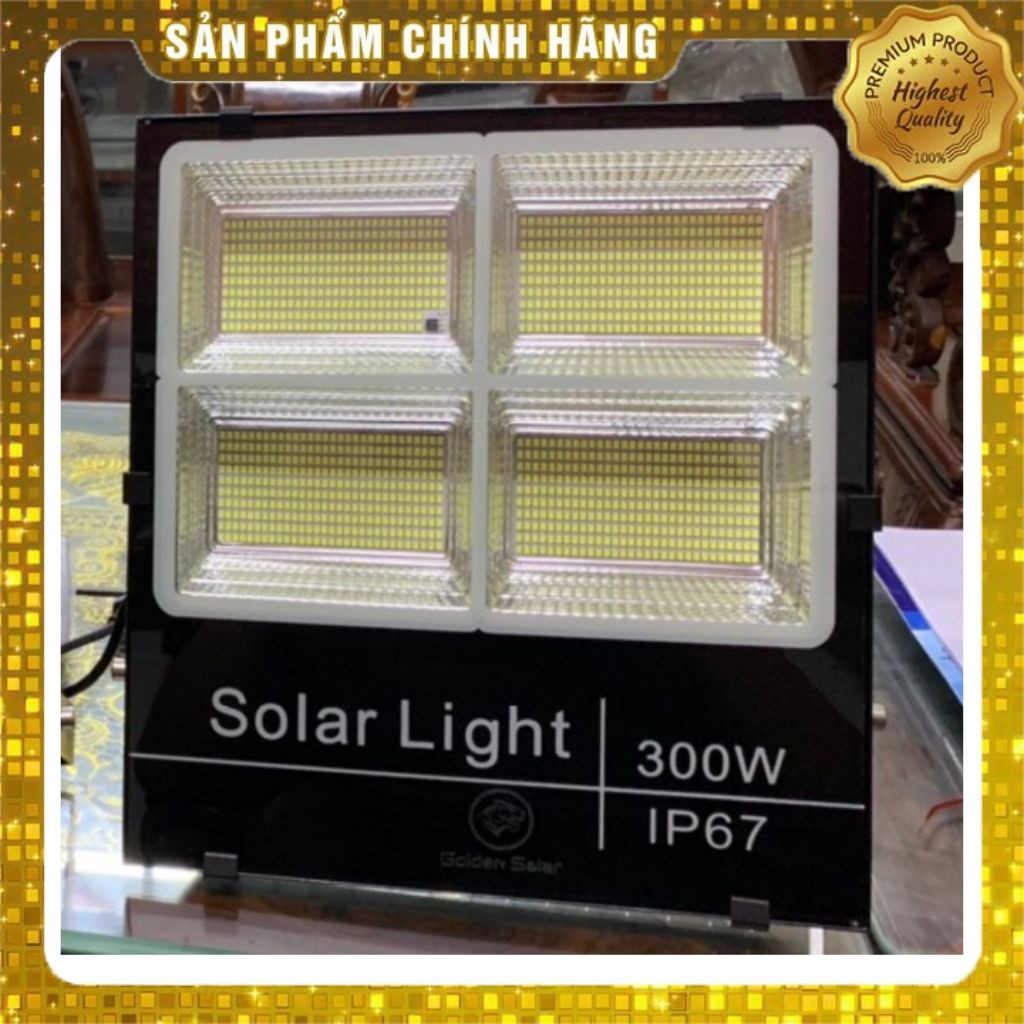 Đèn pha led năng lượng mặt trời 4 khoang 300w 200w 100w siêu sáng bảo hành 2 năm