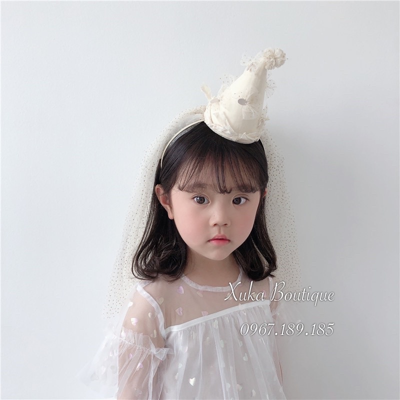 Bờm Mũ Sinh Nhật Phong Cách Hàn Quốc Công Chúa Cho Bé