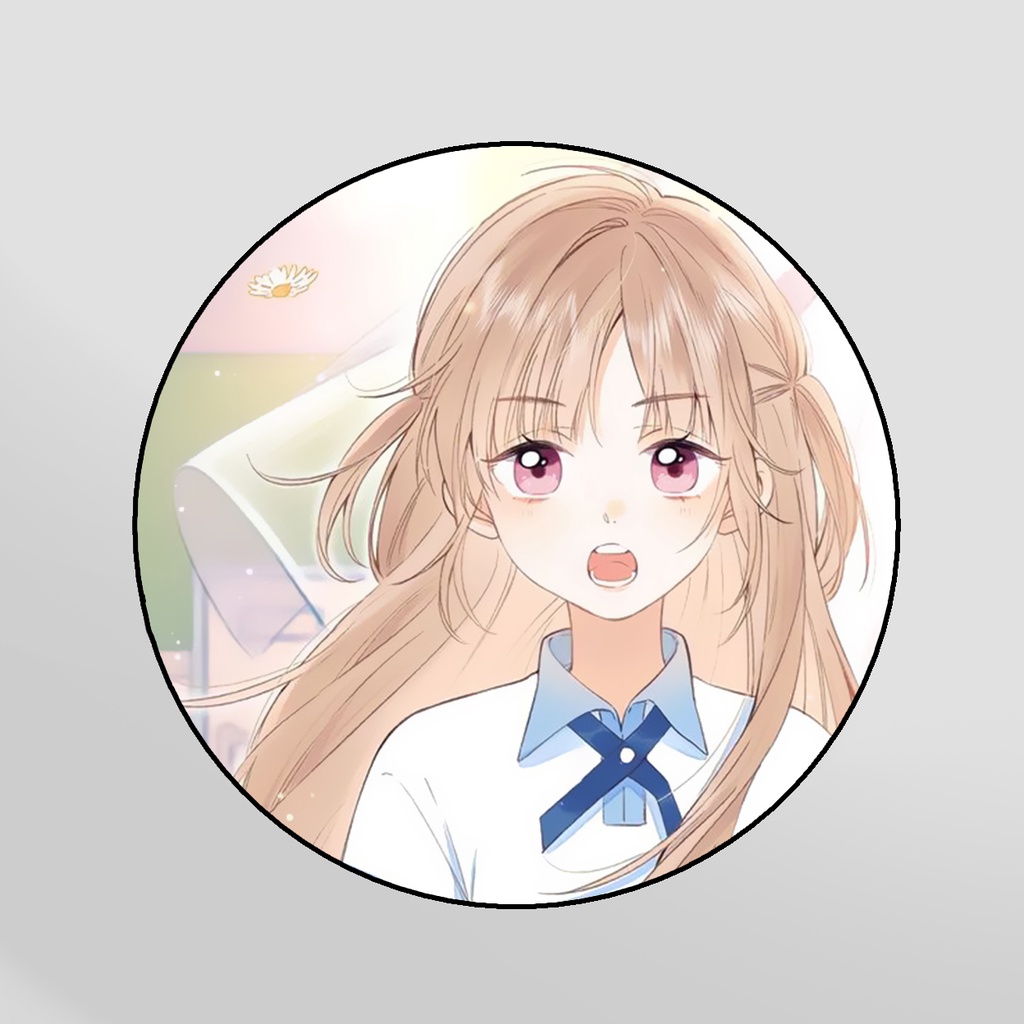 Huy hiệu IN HÌNH Vụng trộm không thể giấu anime chibi dễ thương xinh xắn