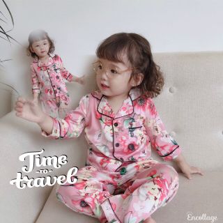 Bộ pizama lụa cho bé