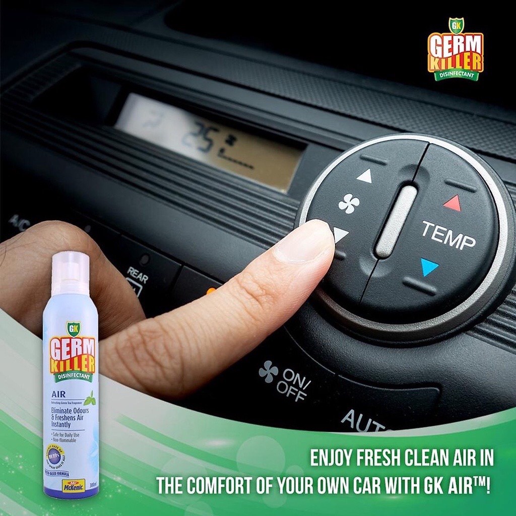 GERM KILLER AIR - Bình xịt diệt vi khuẩn, khử mùi, làm sạch không khí trong không gian kin. Công nghệ Mỹ, sx tại Singapo